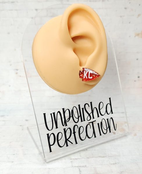 KC Chiefs Arrowhead Earrings | Acrylic Studs