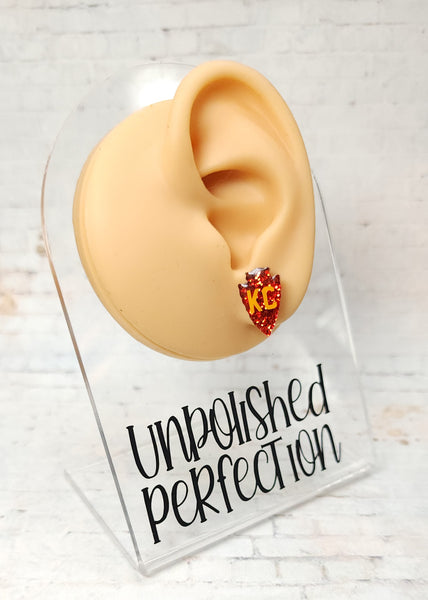 KC Chiefs Arrowhead Earrings | Acrylic Studs