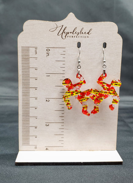Crime Scene Body Earrings | Acrylic Earrings