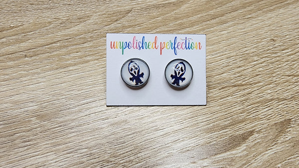 Horror Movie Earrings | 12mm Studs | Halloween Earrings