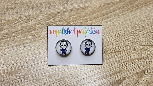 Horror Movie Earrings | 12mm Studs | Halloween Earrings