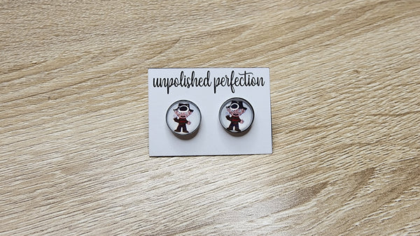 Horror Movie Earrings | 12mm Studs | Halloween Earrings