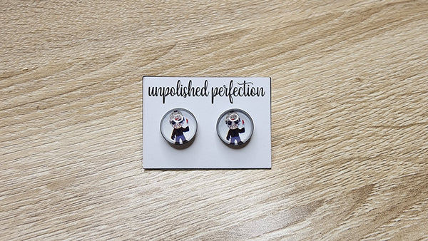 Horror Movie Earrings | 12mm Studs | Halloween Earrings