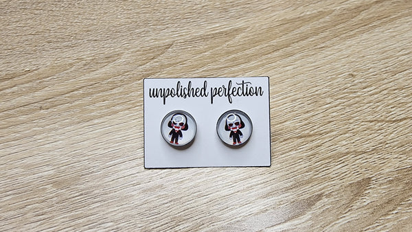 Horror Movie Earrings | 12mm Studs | Halloween Earrings