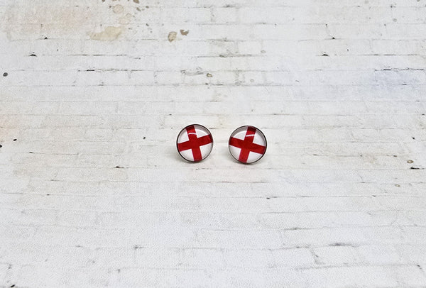 England Flag Earrings | 12mm Studs | Country Flags