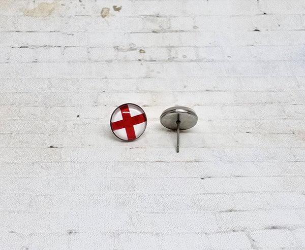 England Flag Earrings | 12mm Studs | Country Flags