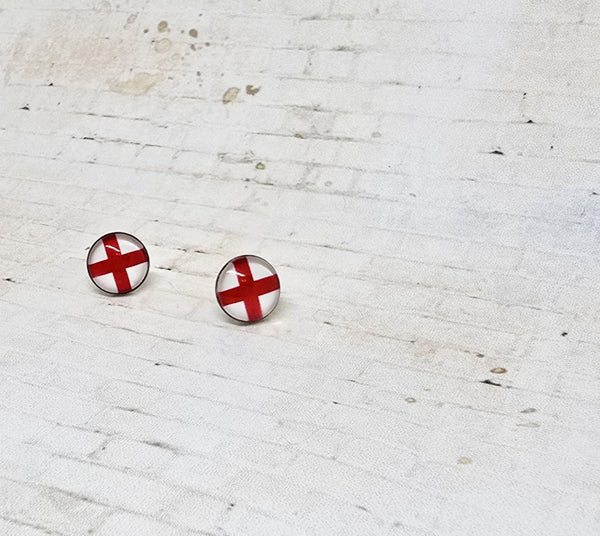 England Flag Earrings | 12mm Studs | Country Flags