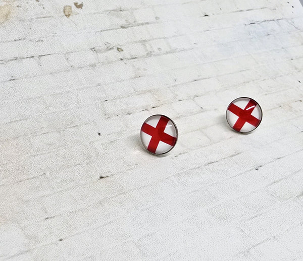 England Flag Earrings | 12mm Studs | Country Flags