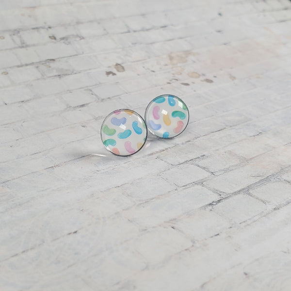 Jelly Bean Easter Earrings | 12mm Studs | Easter Stud Earrings