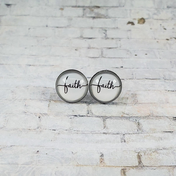 Faith Earrings | 12mm Studs |