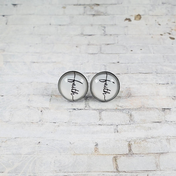 Faith Earrings | 12mm Studs |