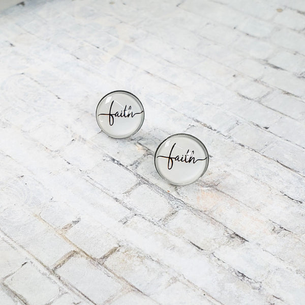 Faith Earrings | 12mm Studs |