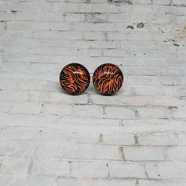 Tiger Earrings | 12mm Studs | Animal Print