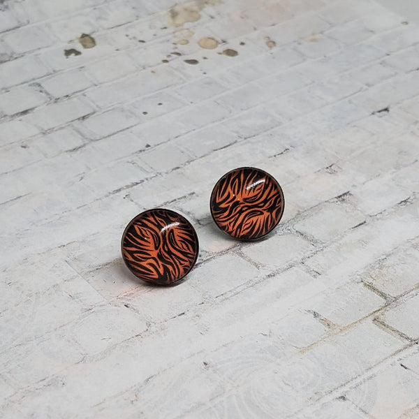 Tiger Earrings | 12mm Studs | Animal Print