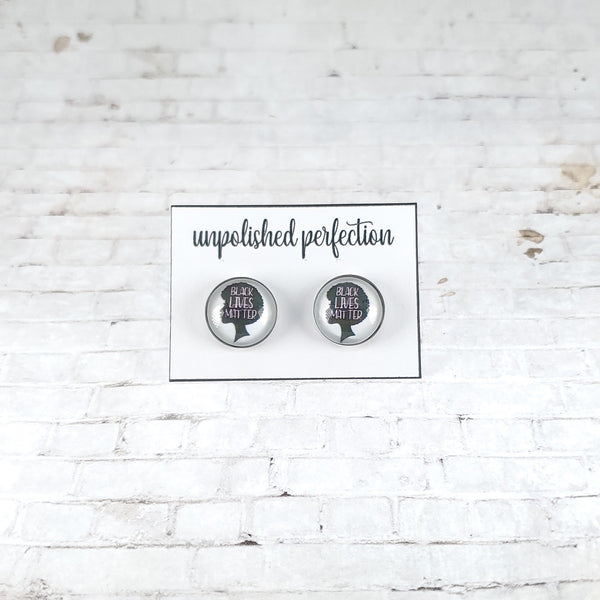 Black Lives Matter Earrings | 12mm Studs
