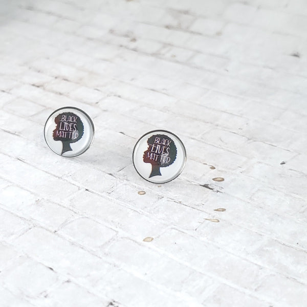 Black Lives Matter Earrings | 12mm Studs