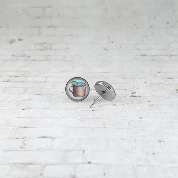Moscow Mule Earrings | 12mm Studs | Drink Earrings