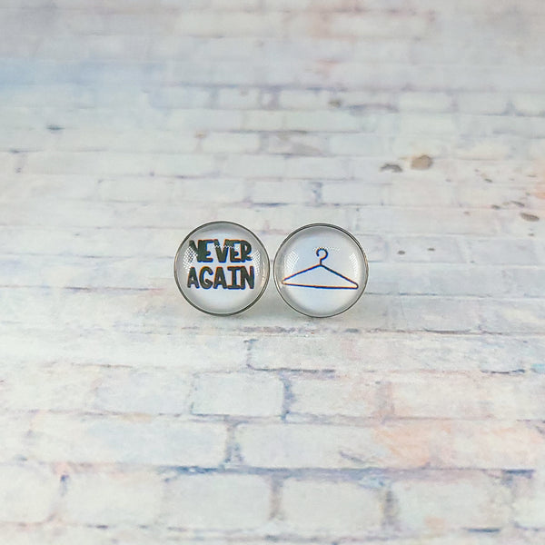 Never Again Stud Earrings | 12mm Studs | Statement Earrings