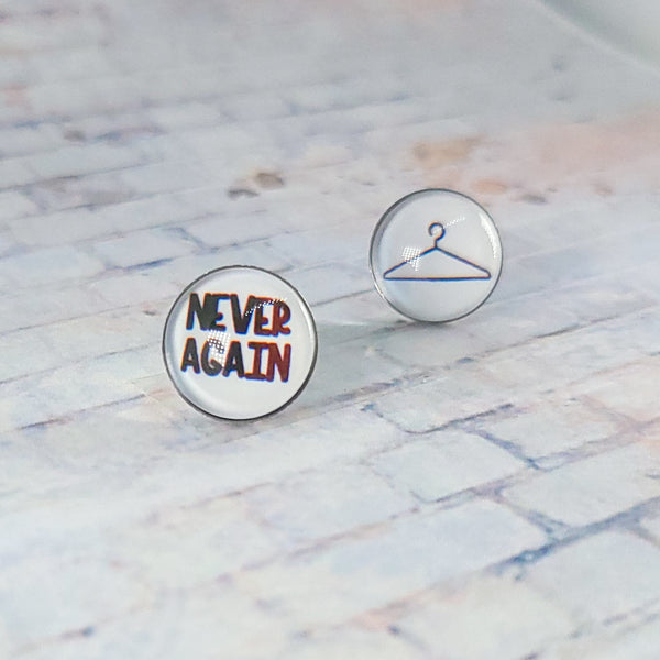 Never Again Stud Earrings | 12mm Studs | Statement Earrings