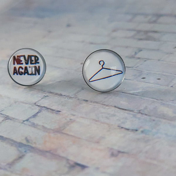 Never Again Stud Earrings | 12mm Studs | Statement Earrings