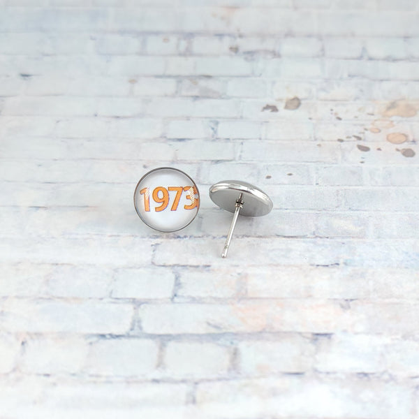 1973 Stud Earrings | 12mm Studs | Statement Earrings