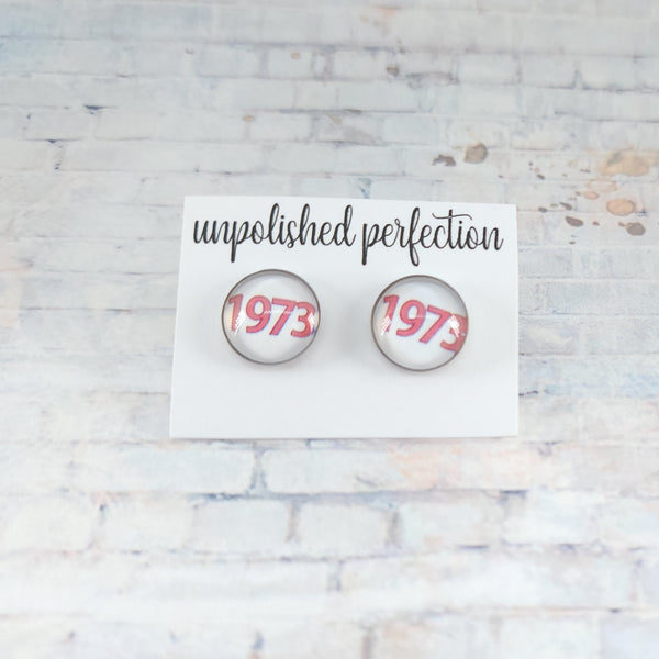 1973 Stud Earrings | 12mm Studs | Statement Earrings
