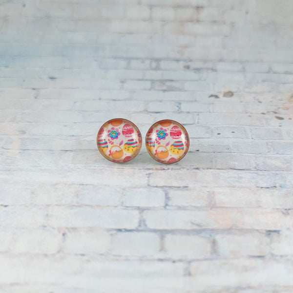 Easter Pattered Earrings | 12mm Studs | Easter Stud Earrings