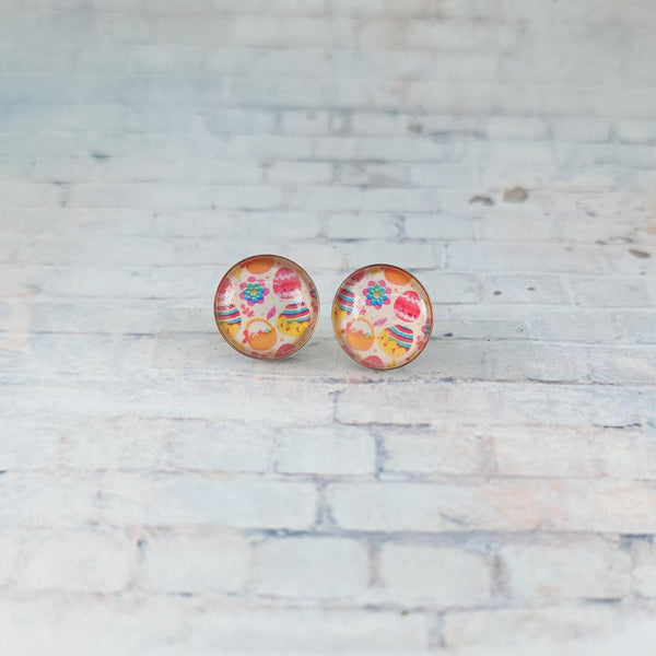 Easter Pattered Earrings | 12mm Studs | Easter Stud Earrings