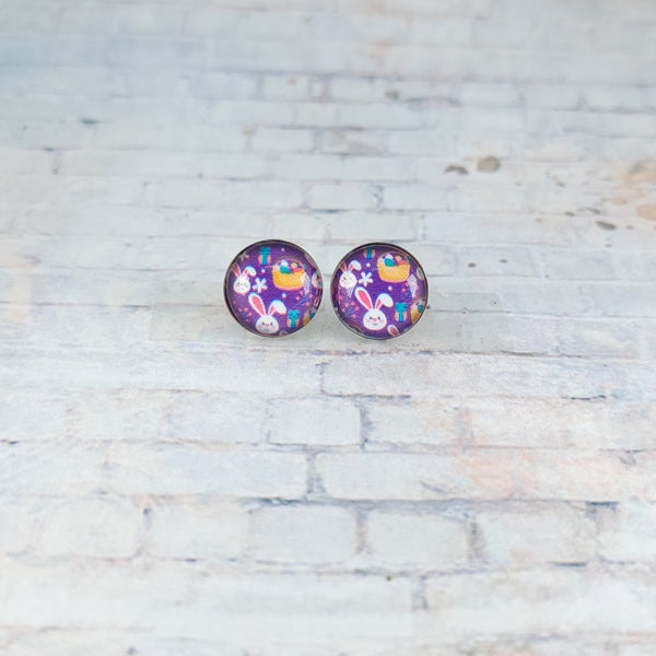 Easter Pattered Earrings | 12mm Studs | Easter Stud Earrings
