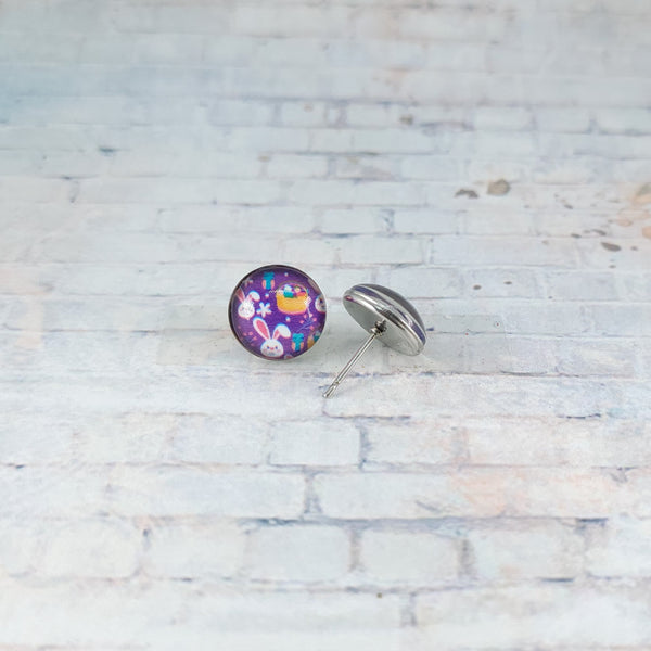 Easter Pattered Earrings | 12mm Studs | Easter Stud Earrings