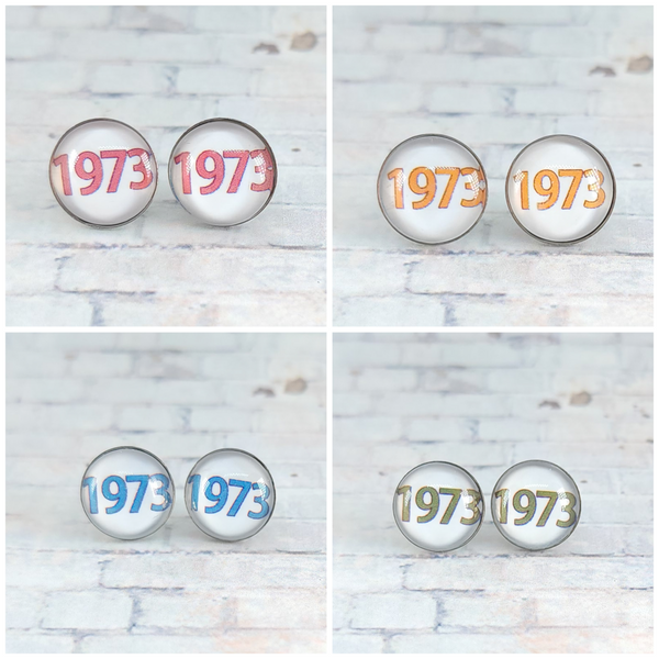 1973 Stud Earrings | 12mm Studs | Statement Earrings